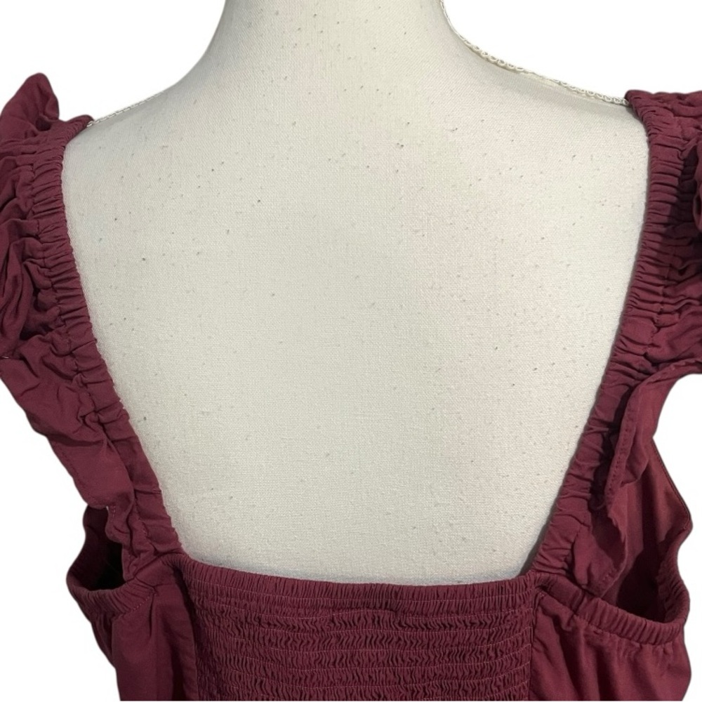Torrid sz 2 crop blouse with ruffled straps EUC - Picture 5 of 8